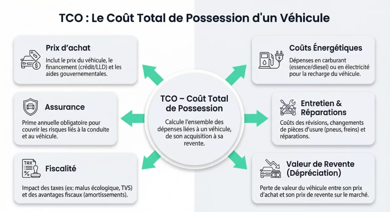 TCO voiture : comparatif réel électrique vs thermique